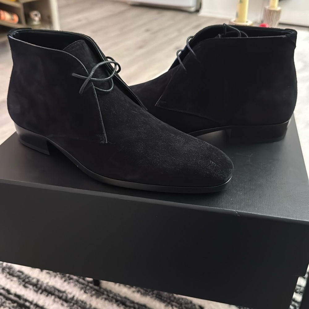 Saint Laurent men’s suede boots